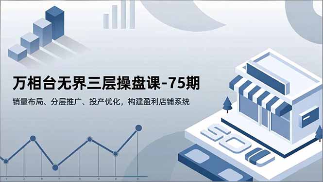 万相台无界三层操盘课-75期，销量布局、分层推广、投产优化，构建盈利店铺系统-灵感工坊云网创