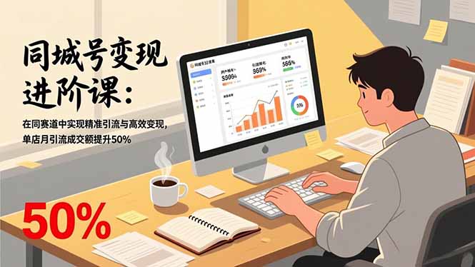 同城号变现进阶课：在同城赛道中实现精准引流与高效变现，单店月引流成交额提升50%-灵感工坊云网创