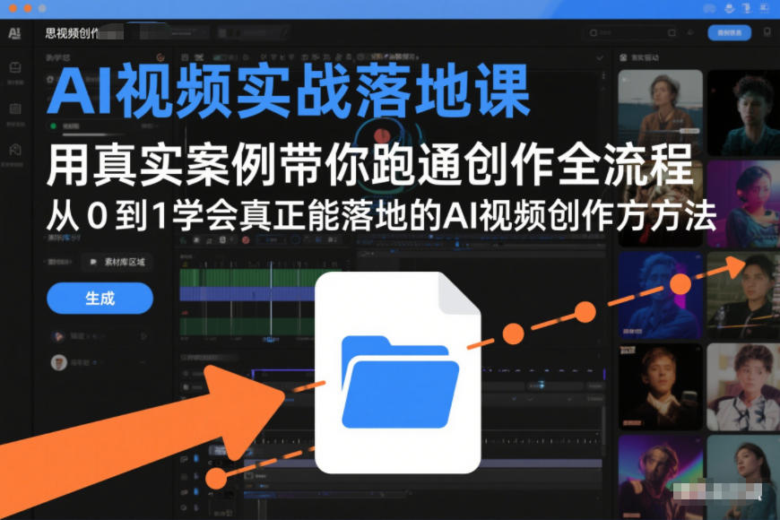 AI视频实战落地课，用真实案例带你跑通创作全流程，从0到1学会真正能落地的AI视频创作方法-灵感工坊云网创