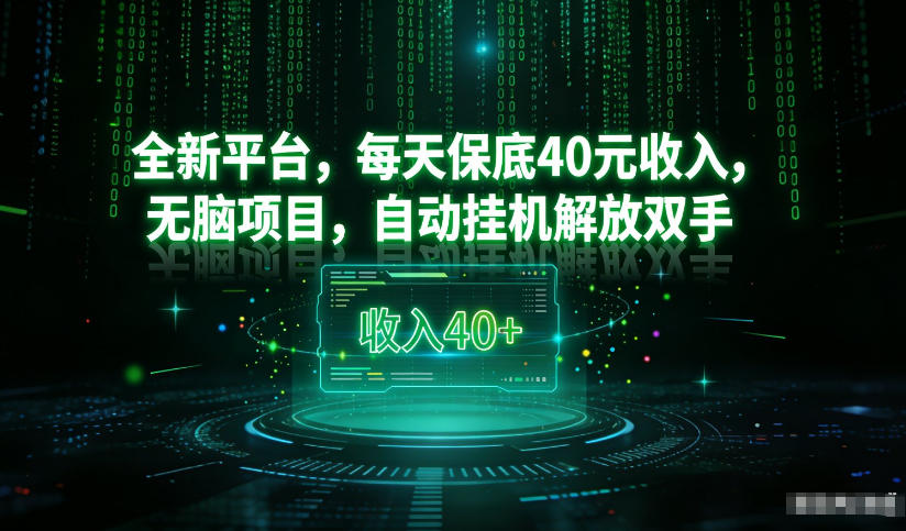 最新看广平台，每天保底30-4米，无脑项目，自动挂G解放双手【揭秘】-灵感工坊云网创