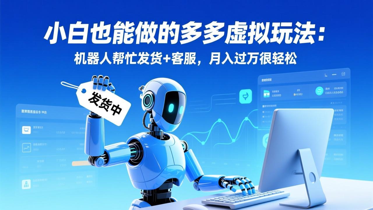 小白也能做的多多虚拟玩法：机器人帮忙发货+客服，月入过万很轻松-灵感工坊云网创