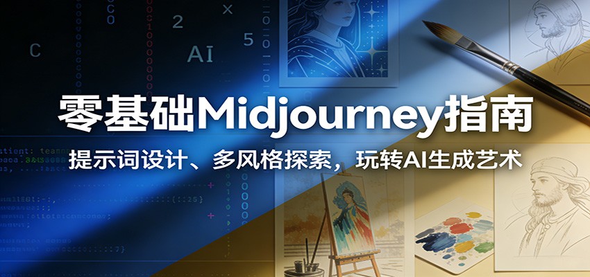 零基础Midjourney指南：提示词设计、多风格探索，玩转AI生成艺术-灵感工坊云网创