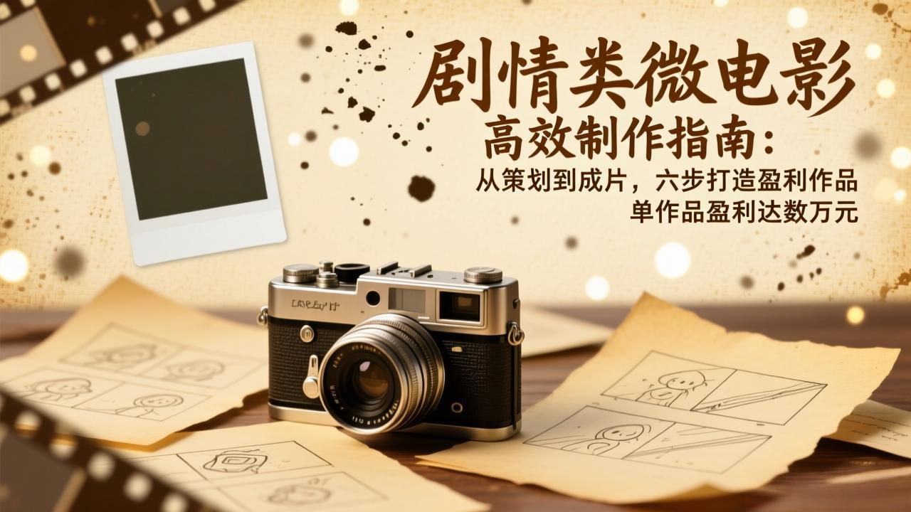 剧情类微电影高效制作指南：从策划到成片，六步打造盈利作品，单作品盈利达数万元-灵感工坊云网创