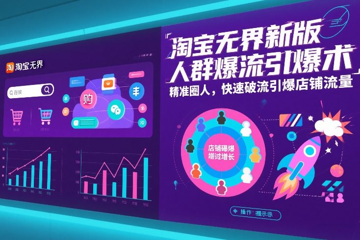 淘宝无界新版人群爆流引爆术，精准圈人，快速破流引爆店铺流量-灵感工坊云网创