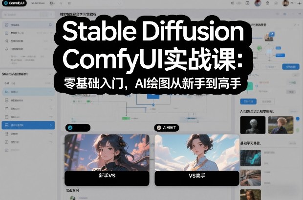 Stable Diffusion ComfyUI实战课：零基础入门，AI绘图从新手到高手-灵感工坊云网创
