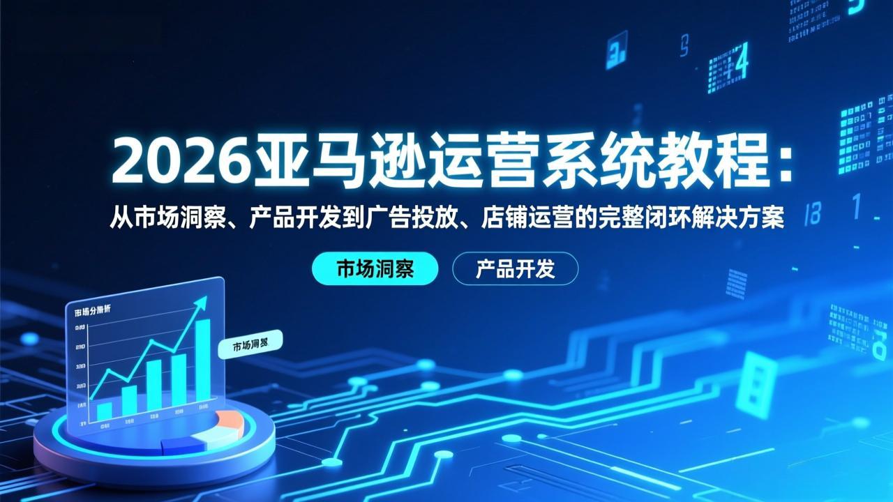 2026亚马逊运营系统教程：从市场洞察、产品开发到广告投放、店铺运营的完整闭环解决方案-灵感工坊云网创