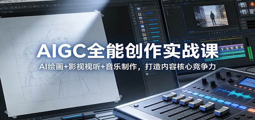 AIGC全能创作实战课：AI绘画+影视视听+音乐制作，打造内容核心竞争力-灵感工坊云网创