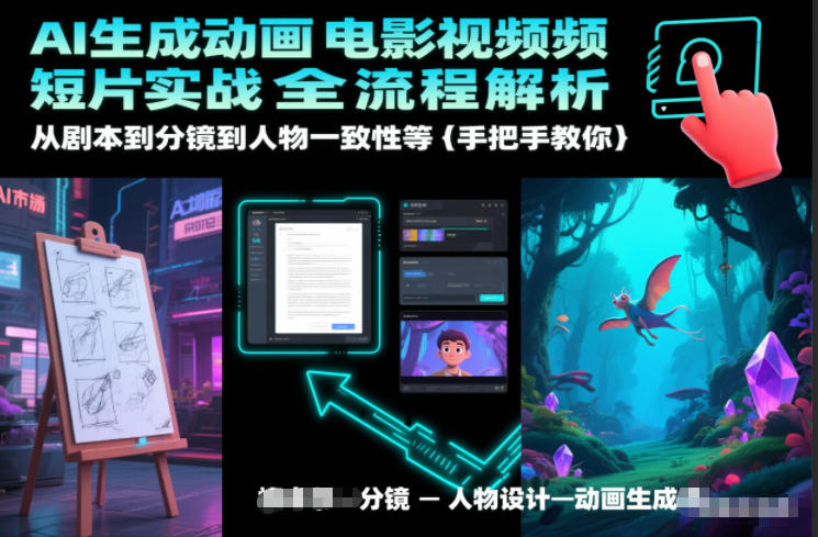 AI生成动画电影视频短片实战全流程解析，从剧本到分镜到人物一致性等手把手教你-灵感工坊云网创