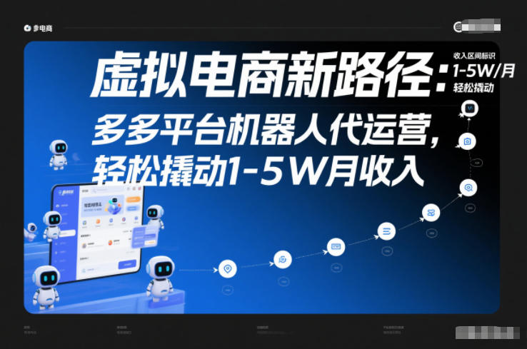 虚拟电商新路径：多多平台机器人代运营，轻松撬动1-5W月收入【揭秘】-灵感工坊云网创