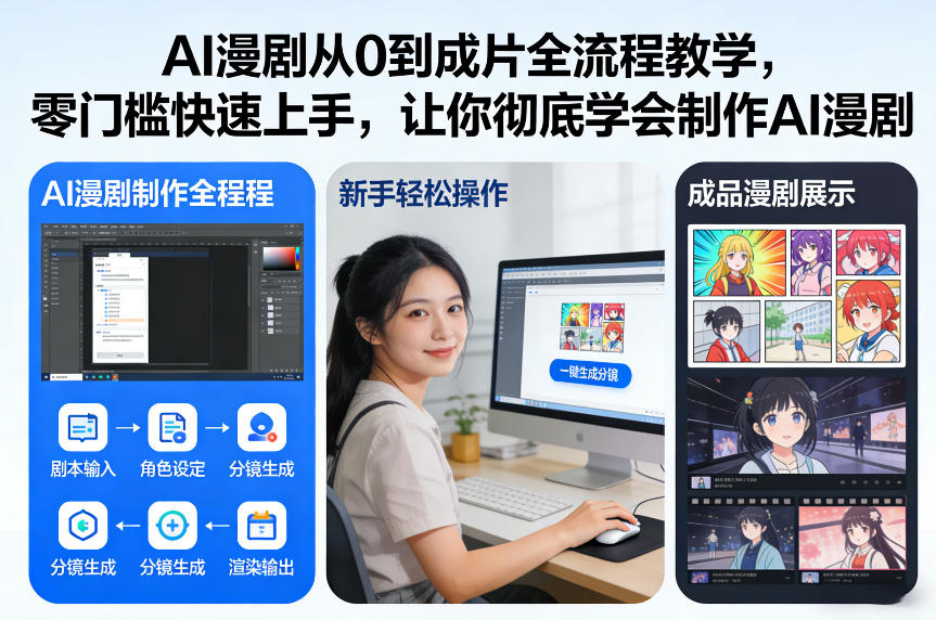 AI漫剧从0到成片全流程教学，零门槛快速上手，让你彻底学会制作AI漫剧【保姆级教程】-灵感工坊云网创