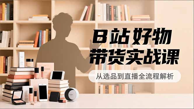 B站好物带货实战课，账号定位、选品拍摄、运营变现，全流程教学，实现UP主月入过万-灵感工坊云网创