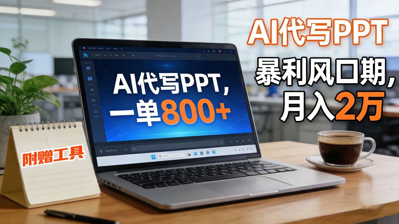 AI 代写做 PPT！一单狂赚 800+，风口期月入 2 万(工具 + 提示词直接送)-灵感工坊云网创