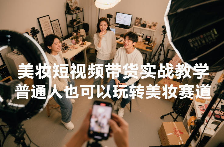 美妆短视频带货实战教学，普通人也可以玩转美妆赛道-灵感工坊云网创