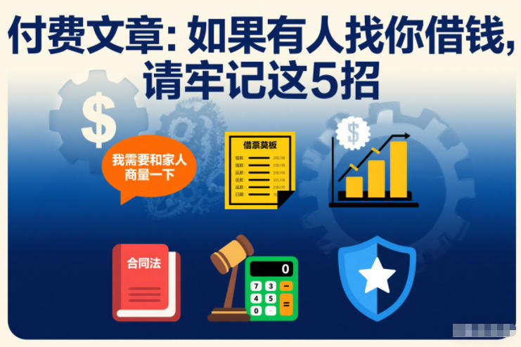 付费文章：如果有人找你借钱，请牢记这5招-灵感工坊云网创