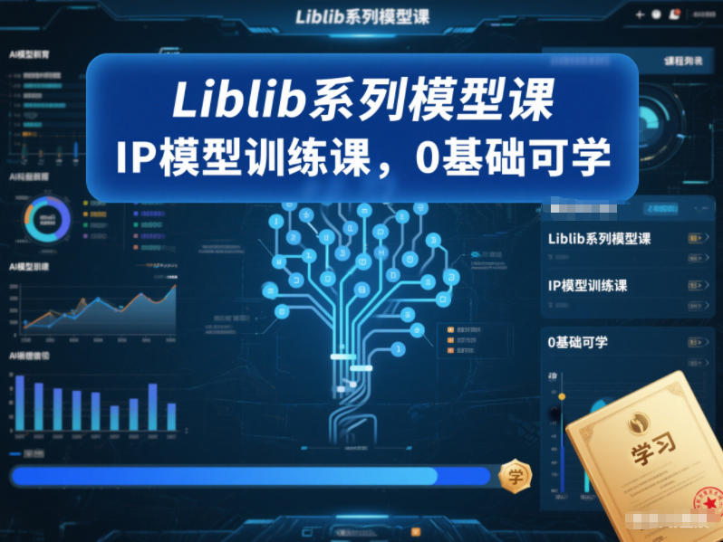 Liblib系列模型课，IP模型训练课，0基础可学-灵感工坊云网创