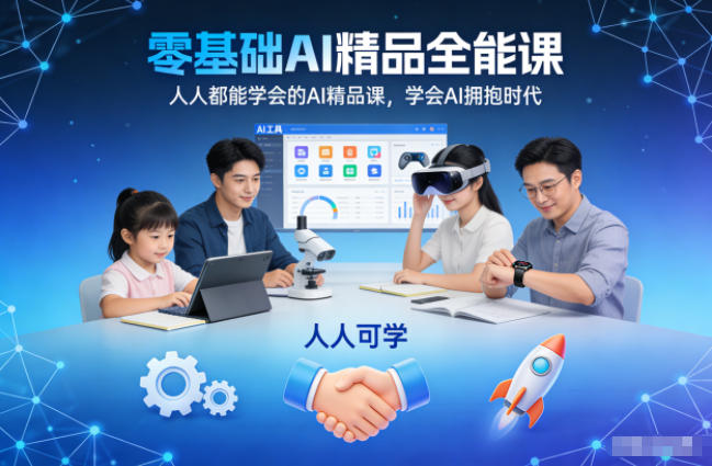 零基础AI精品全能课，人人都能学会的AI精品课，学会AI拥抱时代-灵感工坊云网创