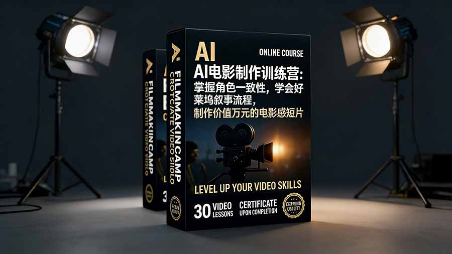 AI电影制作训练营：掌握角色一致性，学会好莱坞叙事流程，制作价值万元的电影感短片-灵感工坊云网创