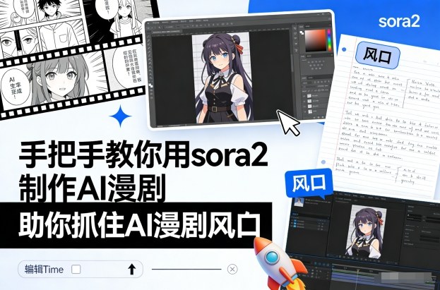 手把手教你用sora2制作AI漫剧，助你抓住AI漫剧风口-灵感工坊云网创
