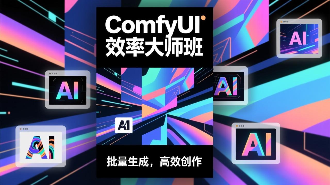 ComfyUI效率大师班：工作流搭建，批量生成，将个人AI出图效率提升5-10倍，月接单收入1-3万-灵感工坊云网创