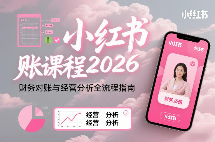小红书对账课程2026，财务对账与经营分析全流程指南-灵感工坊云网创