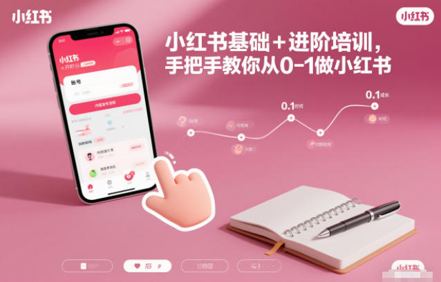 小红书基础+进阶培训，手把手教你从0-1做小红书-灵感工坊云网创