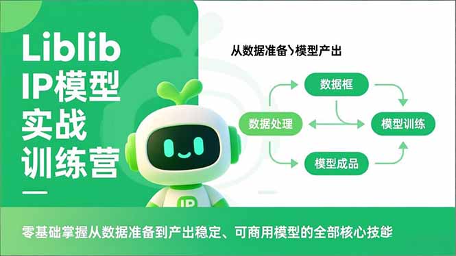 Liblib IP模型实战训练营，零基础掌握从数据准备到产出稳定、可商用模型的全部核心技能-灵感工坊云网创