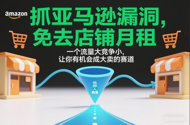 抓亚马逊漏洞，免去店铺月租，一个流量大竞争小，让你有机会成大卖的赛道-灵感工坊云网创