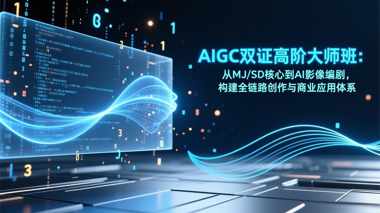 AIGC双证高阶大师班：从MJ/SD核心到AI影像编剧，构建全链路创作与商业应用体系-灵感工坊云网创