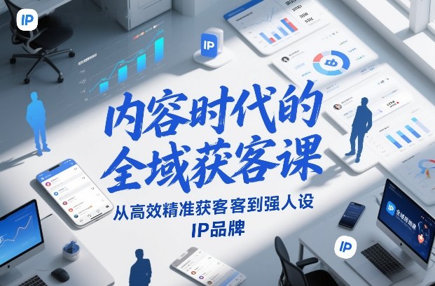 内容时代的全域获客课，从高效精准获客到强人设IP品牌-灵感工坊云网创